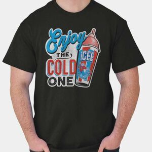 NWT Size Large (L) Icee Enjoy the Cold One Graphic T-Shirt - Black Brisco Brands
